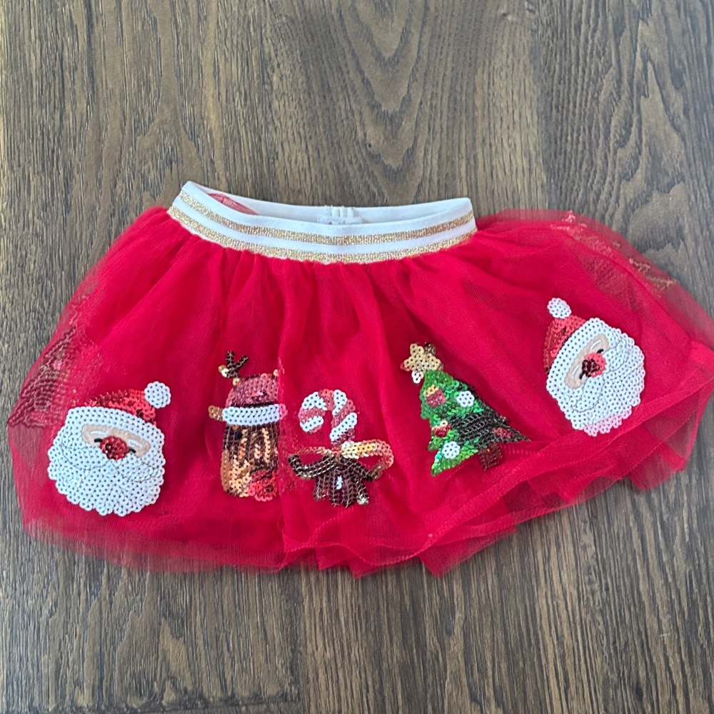 Mud Pie Red Holiday Skirt